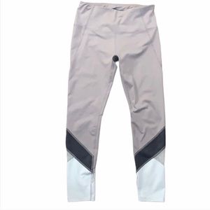 Lavender and white yoga leggings